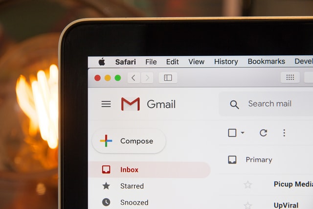 photo of gmail email